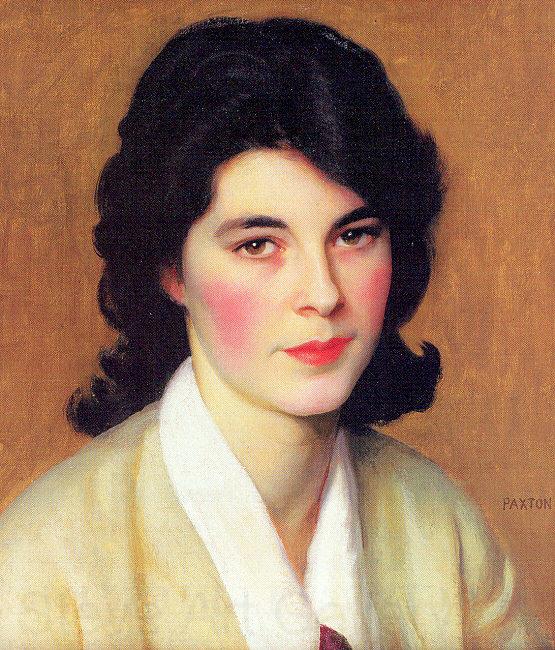 Paxton, William McGregor Portrait of Enid Hallin France oil painting art